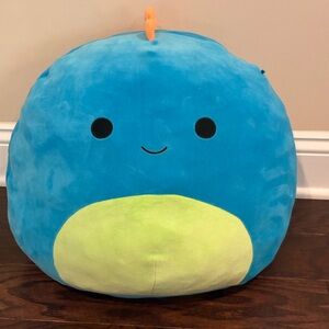 Squishmallows Darex The Blue Dinosaur ~16 Inch Plush Pillow Stuffed Animal EUC
